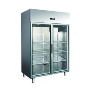 Вертикален хладилен шкаф 2 стъклени врати - GN1410TNG