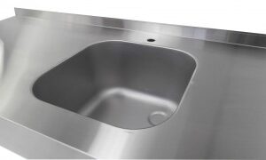 Неръждаеми работни маси с мивки, без долен плот "STANDARD"