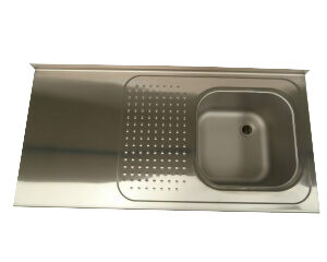 Неръждаеми работни маси с мивки без долен плот "LUXURY"