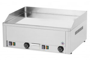 Електрическа скара гладка - 2 зони хром плоча, FTH - C - 60 E